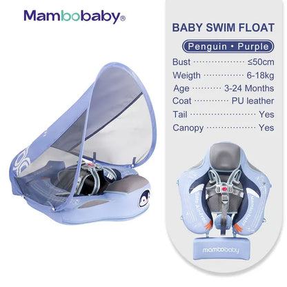 Float VIP 1 Dropshipping Non-Inflatable Baby Float with Canopy Waist Swimming Chest Floater Spa Buoy Trainer Supplier