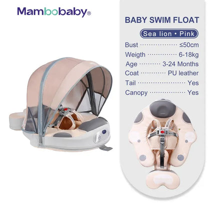 Float VIP 1 Dropshipping Non-Inflatable Baby Float with Canopy Waist Swimming Chest Floater Spa Buoy Trainer Supplier