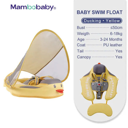 Float VIP 1 Dropshipping Non-Inflatable Baby Float with Canopy Waist Swimming Chest Floater Spa Buoy Trainer Supplier